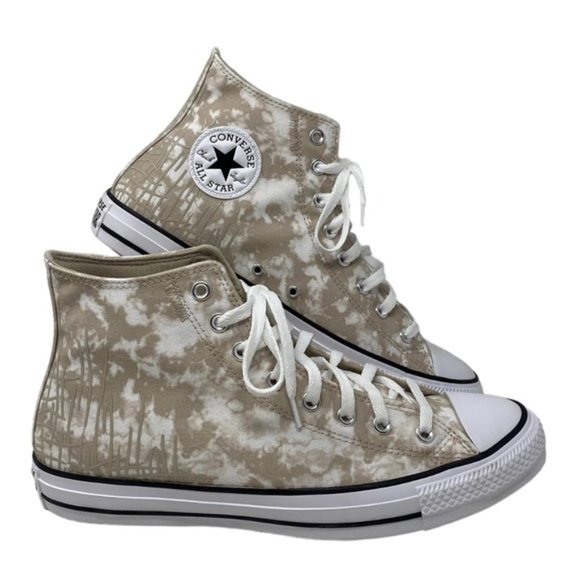 Converse Ctas High Top Shoes Men’s Size White Beach Stone Canvas Skate A06003C - Picture 1 of 11